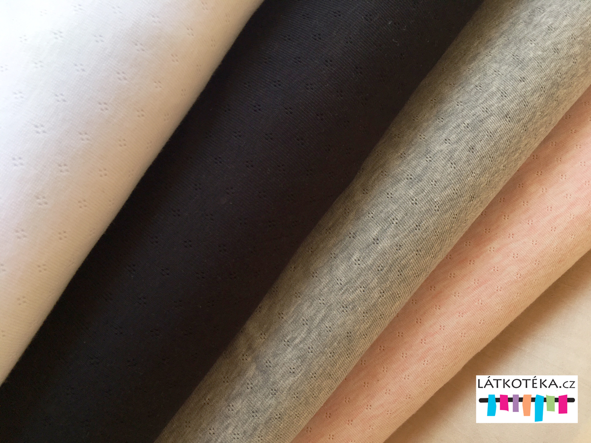 Úplet bavlněný Madeira styl lososové melé