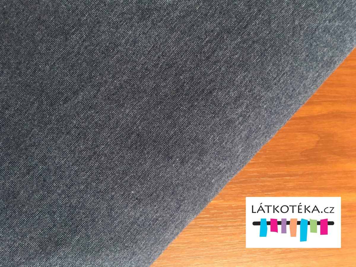 Náplet/patent bavlněný hladký tunel jeans modrá